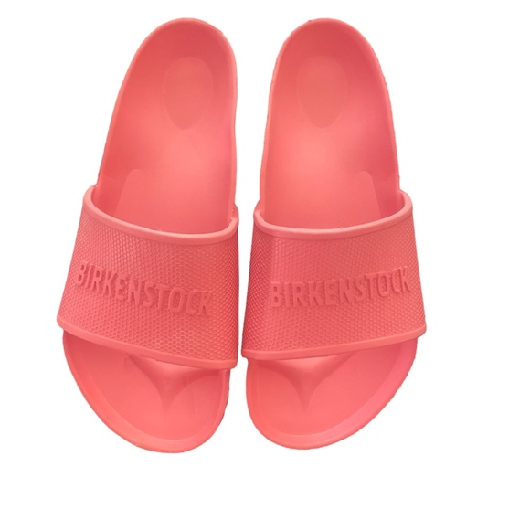 Birkenstock Pink 41 Slip On Slides Sandals Foam Rubber Comfortable - Picture 2 of 6